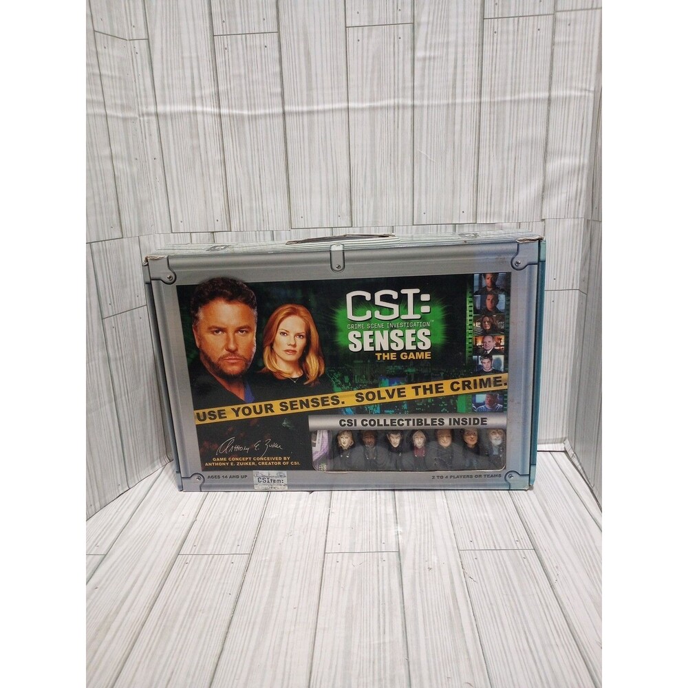 CSI:Senses The Game Crime Scene Investigation Board Game with Collectibles-NOB